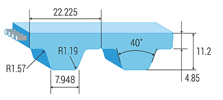 XH Steel (25.4) Linear PAZ