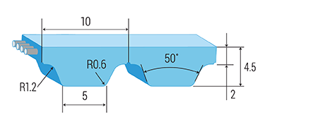 AT10 Steel (50) Linear